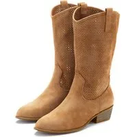 LASCANA Westernstiefel Sommer Boots, Ankle Stiefelette, Schlupfstiefel, Cowboy-Look, Cut-Outs