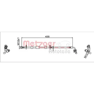 Metzger Bremsschlauch vorne rechts Opel Insignia B