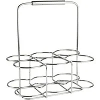 Justinus Flaschenträger LIFESTYLE, für bis zu 6 Flaschen, Edelstahl, mit Tragegriff, B 30 x H 35 x T 22 cm
