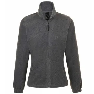 SOLS Womens/Ladies North Full Zip Fleece Jacke (Grau meliert)