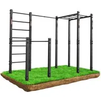 K-SPORT Sprossenwand Calisthenics Outdoor Station I Klimmzugstange+Dip Station bis 150kg, Made in EU!