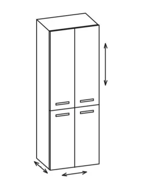 Artiqua 400 Variabler Hochschrank, Riviera Eiche quer NB, 400-HVT-1-60-7179-438 400-HVT-1-60-7179-438