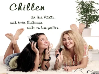 Wandtattoo "Chillen ist die Kunst..."
