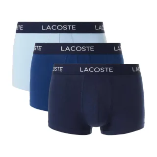 Lacoste - Boxershorts für Herren, Stretch, Baumwolle (3er-Pack) (Hellblau/Blau/Marine)