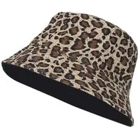 Ella Jonte Sonnenhut Bucket Hat Leopard Wendehut Schwarz Sommerhut 56-58 cm