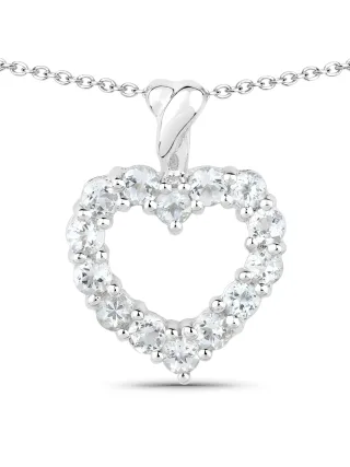 Vira Jewels Anhänger mit Kette 925 Sterling Silber rhodiniert Aquamarine
