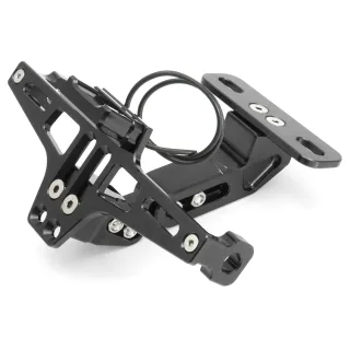 12V CNC Motorcycle Alloy License Number Plate Holder Bracket LED Lights Universal