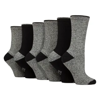 6 Paar Damen wasserabweisende mitteldicke Outdoor-Socken für Wandern und Spaziergänge