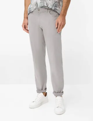 Brax Herren Five-Pocket-Hose Style CADIZ PLATIN, hellgrau, Gr. 46/34