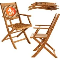 Casaria Gartenstuhl Sydney, Gartenstuhl Holz FSC®-zertifiziert Akazie Klappbar 56x54cm Garten