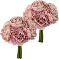 Kunstblumenstrauß Rosenbouquet, Creativ green, Höhe 23 cm, mit üppigen Blüten