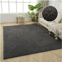 OTTO home Teppich Cali Shaggy, rechteckig, Höhe: 22 mm, Uni-Farben, kuschelig, & weich, waschbar, Wohnzimmer, Schlafzimmer