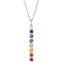 Firetti Kette mit Anhänger Schmuck Geschenk Silber 925 Halsschmuck Halskette Panzerkette Chakra, mit Kristallstein (synth)