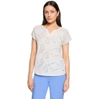 Betty&Co Kurzarmshirt Damen mit V-Ausschnitt (1-tlg)