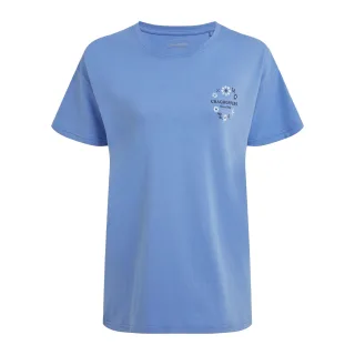 Craghoppers - "Yago" T-Shirt für Damen, Rückseitiger Aufdruck, kurzärmlig (Immergrün Blau)