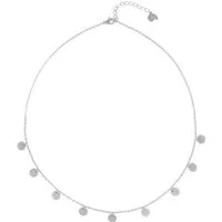 Hey Happiness Charm-Kette mit Geo Plättchen, Edelstahl Halskette Damen mit Münze Anhänger, wasserfest