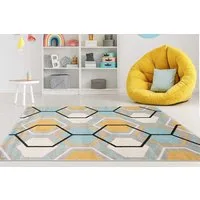 Mazovia Teppich LAZUR_Geometric, 80x150, Geometrisch, Modern, Kurzflor, Gemustert