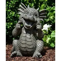 MystiCalls Gartenfigur Gartendrache - Modell Lacht