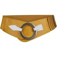Vanessa & Melissa Taillengürtel Damen Eleganter Gürtel in 6 cm Breite, Vielseitiger Kleidergürtel Elastischer Taillengürtel, Gürtel mit silberner Ring-Schließe