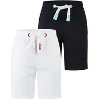 riverso Sweatshorts Herren Sportshorts RIVBrian 2er Pack Regular Fit (Vorteilspack) Bermudashort mit Kordelzug