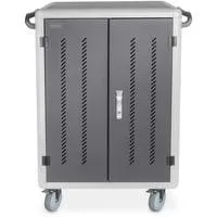 Mobiler Ladeschrank, 30 Ladestationen, für Notebooks/Tablets bis 15,6" schwarz/grau, inkl. USB-C, 3 Lüfter