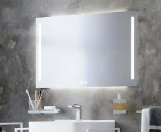Koh-i-Noor DUO LED Spiegel mit Raumbeleuchtung und Spiegelbeleuchtung, B: 70, H: 90cm L45927