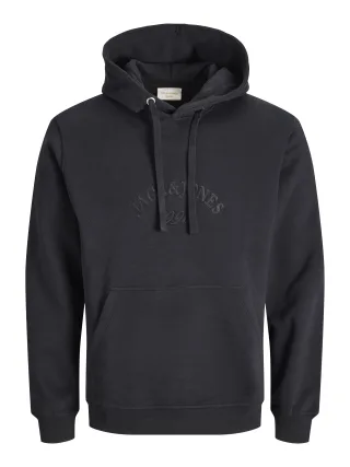 JACK&JONES - JORBLEECKER BRANDING SWEAT HOOD BF Schwarz - Gr. - S