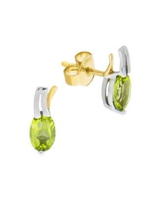 F Ohrstecker 375/-Gelbgold/Weißgold mit Peridot