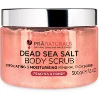 PraNaturals Salzpeeling Feuchtigkeitsspendend & pflegend, Natürlichen Ölen & Mineralstoffen, Peeling mit 100 % Bio- Salz aus dem Toten Meer