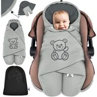 KIDIZ Deckenschlafsack, Baby Einschlagdecke mit Tasche für Winter & Herbst Babydecke Fußsack
