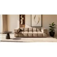 Kaiser Möbel Sofa 4-Sitzer für Wohnzimmer, Samtstoff Bluvel, Averro, 4-Sitzer, Edler Samt-Look mit leichtem Glanz, 4-Sitzer-Sofa für große Wohnräume