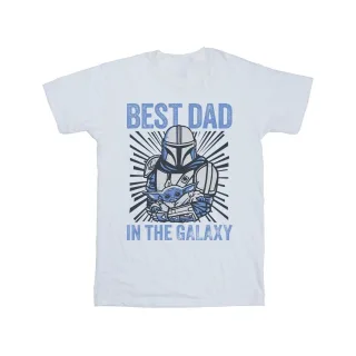 Star Wars - "Mandalorian Best Dad Galaxy" T-Shirt für Herren (Weiß)