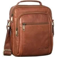 STILORD Schultertasche "Lucky" Umhängetasche Herren Klein Leder Handtasche