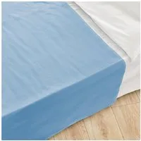 GREEN MARK Textilien Betttuch gewebtes Leintuch Betttuch, 100% Baumwolle, Gummizug: ohne, (1 Stück), weich und pflegeleicht, viele Variationen, 180x275 cm, Hell blau