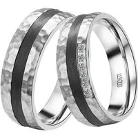 DOOSTI Trauring Schmuck Geschenk Edelstahl Trauring Ehering Partnerring LIEBE, wahlweise mit oder ohne Zirkonia