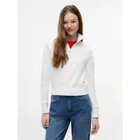 Tommy Jeans Sweatshirt TJW SLIM S FLAG 1/4 ZIP MOCKNECK Baumwolle, slim fit