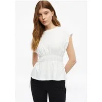 s.Oliver Muscleshirt T-Shirt T-Shirt mit Taillenraffung und Schleifendetail
