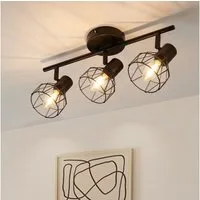 Zedelmaier Deckenstrahler Deckenleuchten 2/3/4 Flammig Deckenspots, E14/40W, ohne Leuchtmittel, ohne Leuchtmittel, Schwenkbar 350°, für Wohnzimmer Schlafzimmer Arbeitszimmer