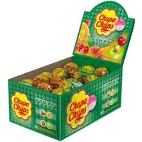 Chupa Chups Süßigkeit, Chupa Chups Fruit Fruchtige Lollis im 50er Kassendisplay 600g