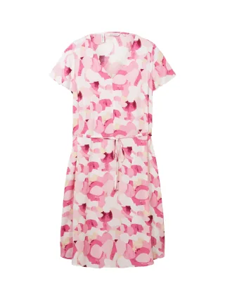 Tom Tailor - Plus Size - Gemustertes Kleid pink shapes design - Gr. - 50