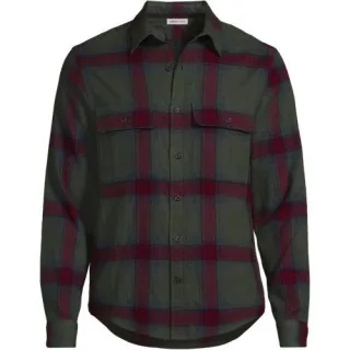 Freizeithemd mit Waffelstruktur für Herren, Herren, size: regular, Rot, Baumwolle, by Lands' End