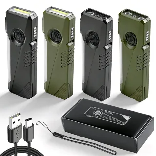 BIKIGHT K01/K02 Multi Function Flashlight 650mAh 5W 100-200M Range UV Light RGB Side Light Magnetic Base Battery Indicat