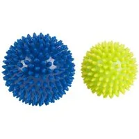 Hudora Massageball Fitness Massage-Ball Noppen 2 St. Reha Sport Gymnastikball lemon/blau 75mm/90mm, 2-tlg., Massageball, Massage