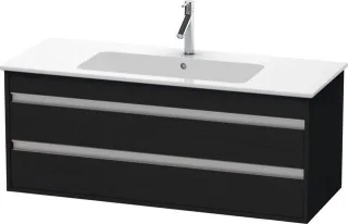 Duravit Ketho Waschtischunterbau wandhängend Eiche Schwarz Matt 1200x475x480 mm - KT643101616 KT643101616
