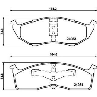 Hella Bremsbel?ge vorne Chrysler Grand Voyager Dodge Caravan