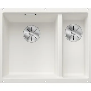 Blanco Subline 340/160-u Spüle 523552 55,5x46cm, PuraDur weiß, links, für Unterbau