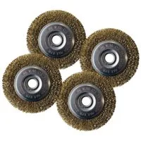 Gloria Elektro-Fugenbürste Stahldraht-Fugenbürste 4er Set - Zubehör für MultiBrush und WeedBrush