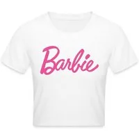 Spreadshirt T-Shirt Barbie Klassisches Logo Crop Top (1-tlg)