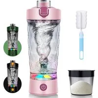 Vashoy Elektrischer Shaker Protein Shaker Elektrisch mit Pulverfach,650ml-Sportbecher, 3 W, BPA-frei, Drehzahl 7500rpm, für Potein Pulver und Milchshake