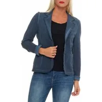 malito more than fashion Jackenblazer malito Damen Blazer im Washed Style, Sakko im Basic Look, Kurzjacke Blazer in Used-Look Optik